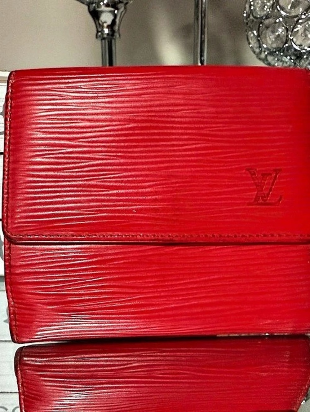 Vintage Louis Vuitton Epi Leather Trifold Wallet - Castilian Red